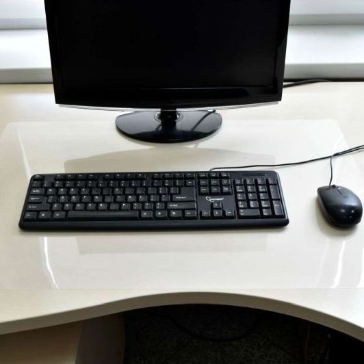 Protectie birou transparenta, antialunecare, grosime 0.5 mm, 100x50 cm, RESIGILAT - imagine 5